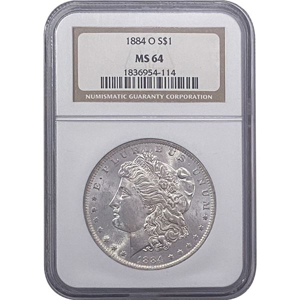 1884-O Morgan Silver Dollar NGC MS64