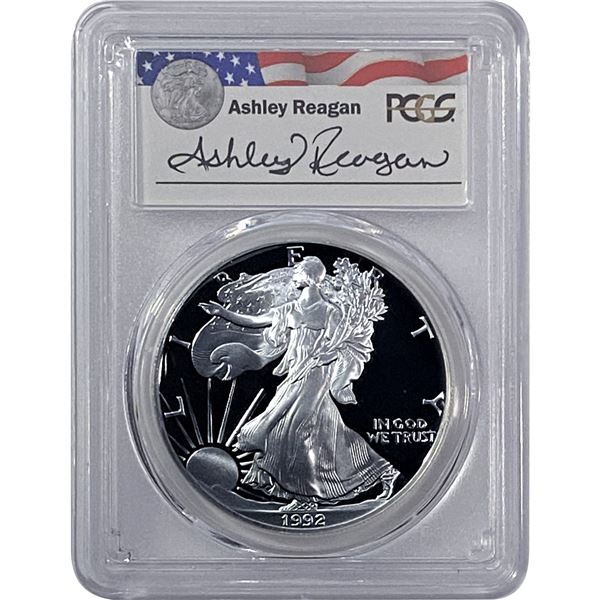1992-S Silver Eagle PCGS PR69 DCAM Reagan Legacy