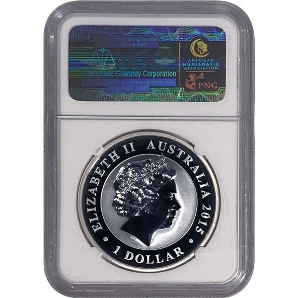 2015P Austrailia 1OZ Silver $1 Kookaburra NGC MS70