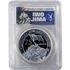 Image 2 : 2020-P Tuvalu 1OZ SIlver $2 Iwo Jima 75th Anniv.  PR70 DCAM