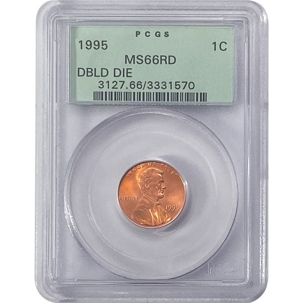 1995 Lincoln Memorial Cent PCGS MS66 RD DBL Die