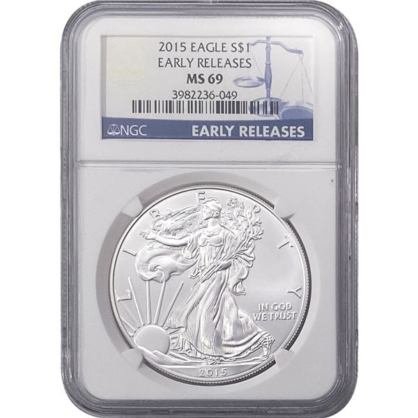 2015 Silver Eagle NGC MS69