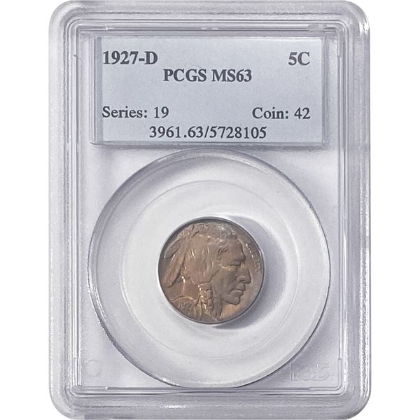 1927-D Buffalo Nickel PCGS MS63