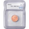 Image 1 : 2010-D Union Shield Lincoln Cent ICG MS67 RD