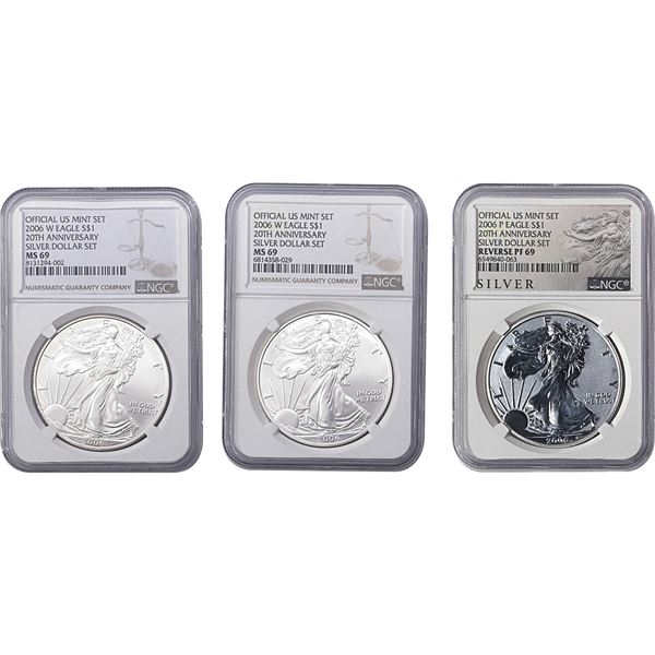 [3 Coins]2006 Silver Eagle NGC MS/PF69