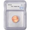 Image 1 : 2010-D Union Shield Lincoln Cent ICG MS67 RD
