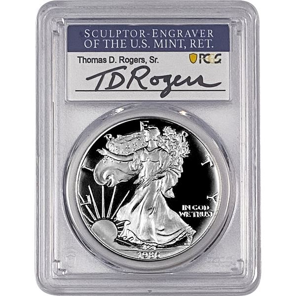 1886-S Silver Eagle PCGS PR70 DCAM Thomas D Rogers