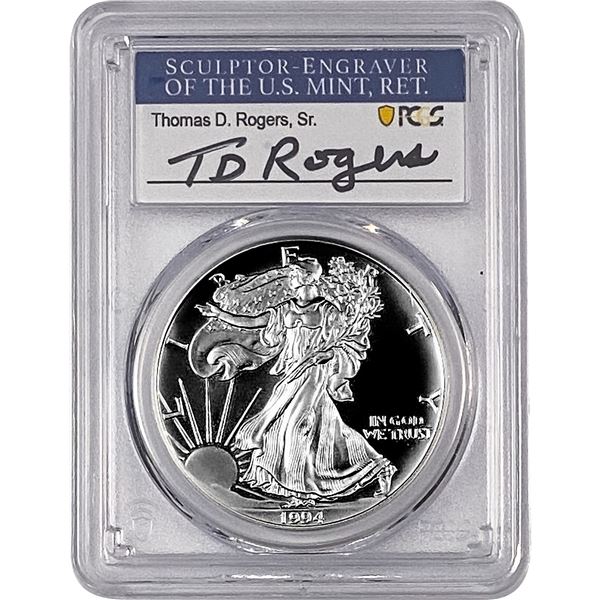 1994-P Silver Eagle PCGS PR70 DCAM Thomas D Rogers
