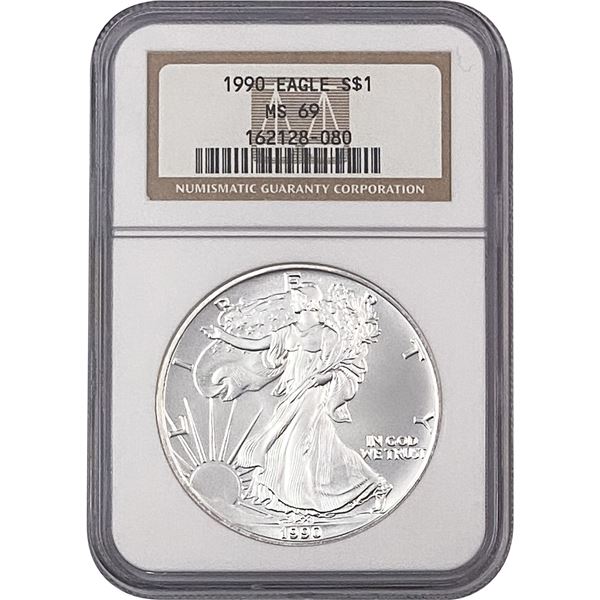 1990 Silver Eagle NGC MS69