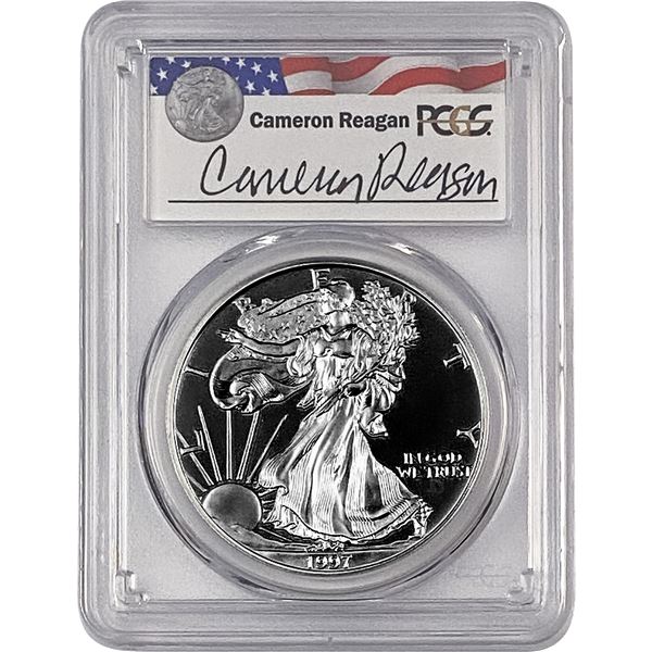 1997-P Silver Eagle PCGS PR69 DCAM Reagan Legacy