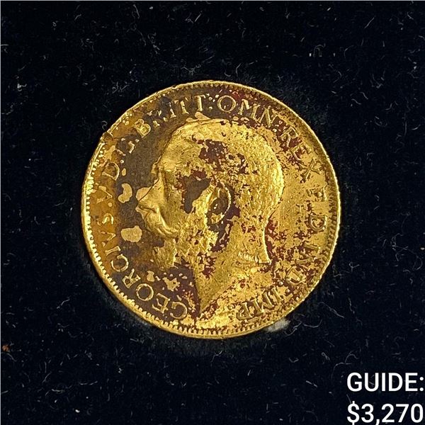 1911 Egypt Salvage George V Gold Sovereign