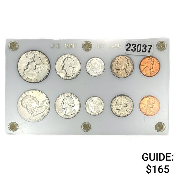 [10 Coins] 1958 Liberty U.S. Mint Set