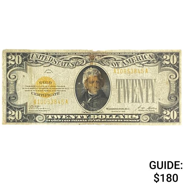 1928 $20 Gold Certificate 17