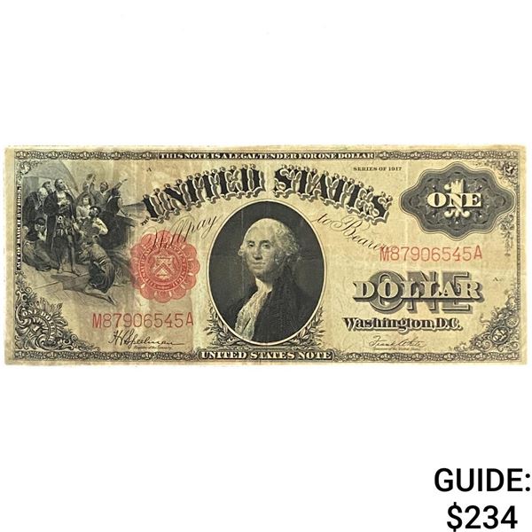1917 $1 Red Seal Sawhorse Note 6