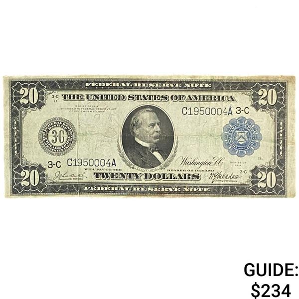 1914 $20 Federal Reserve Note Blue Seal 6