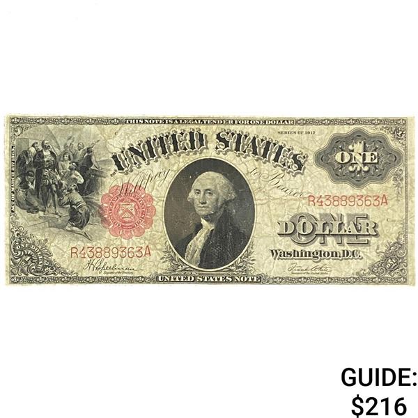1917 $1 Red Seal Sawhorse Note 6