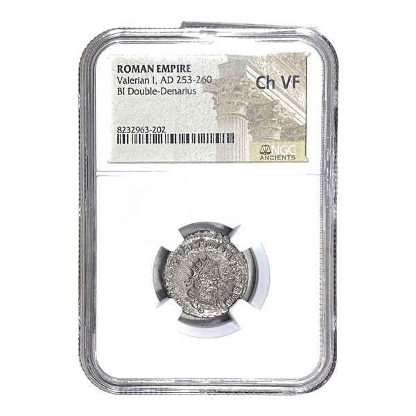 Roman Valerian I 253-260 AD BI Dbl-Denarius Ch VF