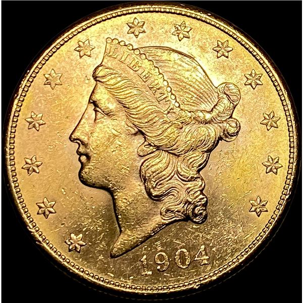 1904-S Liberty Head $20 Double Eagle CHOICE BU