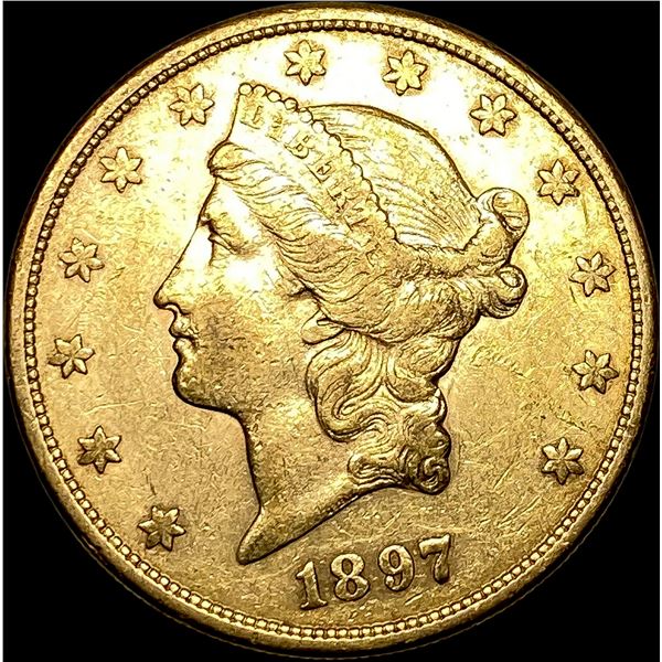 1897 Liberty Head $20 Double Eagle CHOICE BU