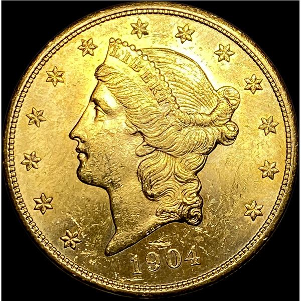 1904 Liberty Head $20 Gold Double Eagle CHOICE BU