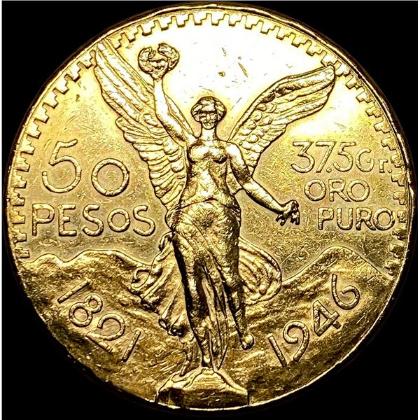 1946 Mexico Gold 50 Pesos UNCIRCULATED