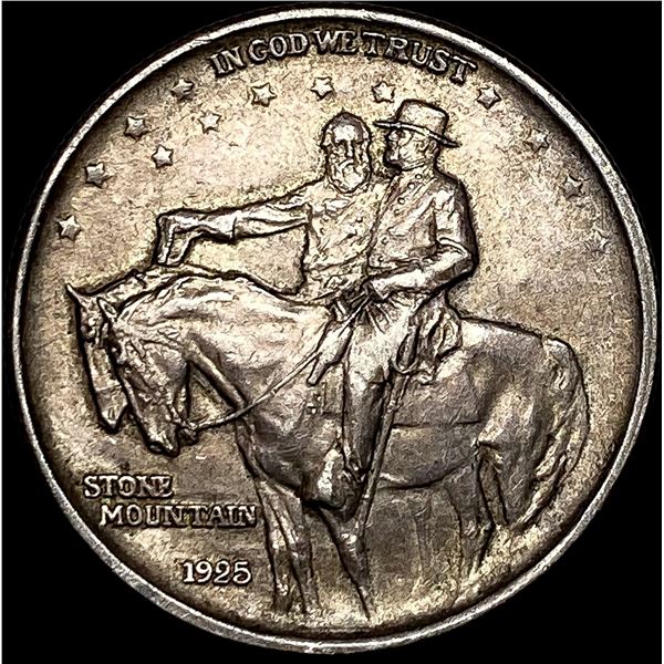 1925 Silver Stone Mountain Half Dollar NEARLY UNCIRCULATED