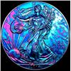 Image 1 : 2014 Toned 1oz Silver American Eagle $1 SUPERB GEM BU