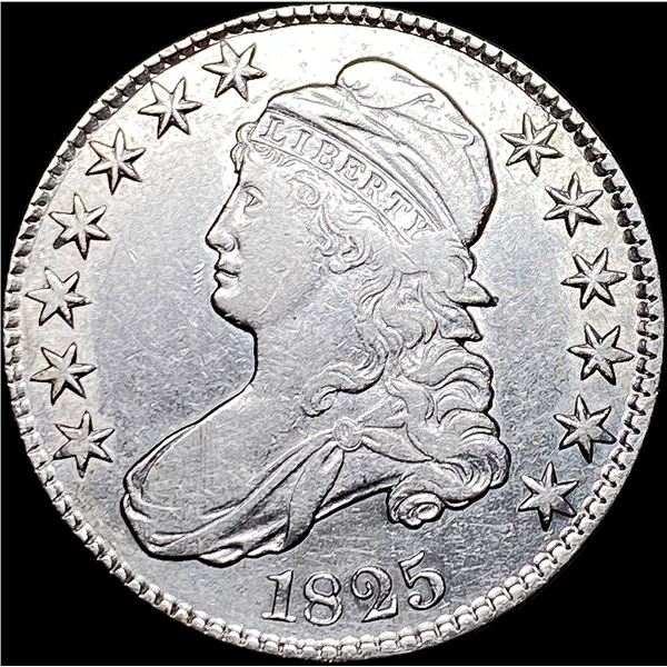 1825 Capped Bust Half Dollar NEARLY UNCIRCULATED