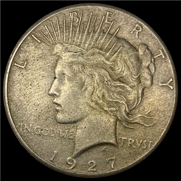 1927 Silver Peace Dollar NEARLY UNCIRCULATED