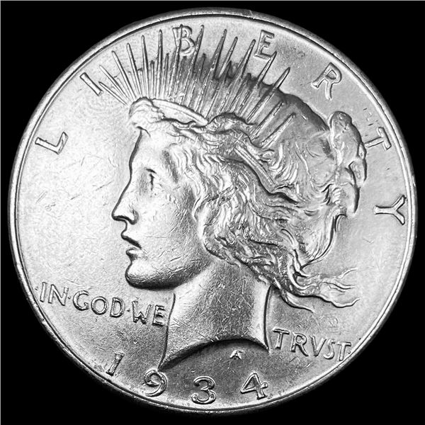 1934-D Silver Peace Dollar CHOICE AU