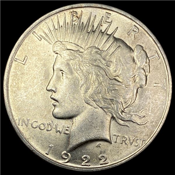 1922 Toned Silver Peace Dollar SUPERB GEM BU