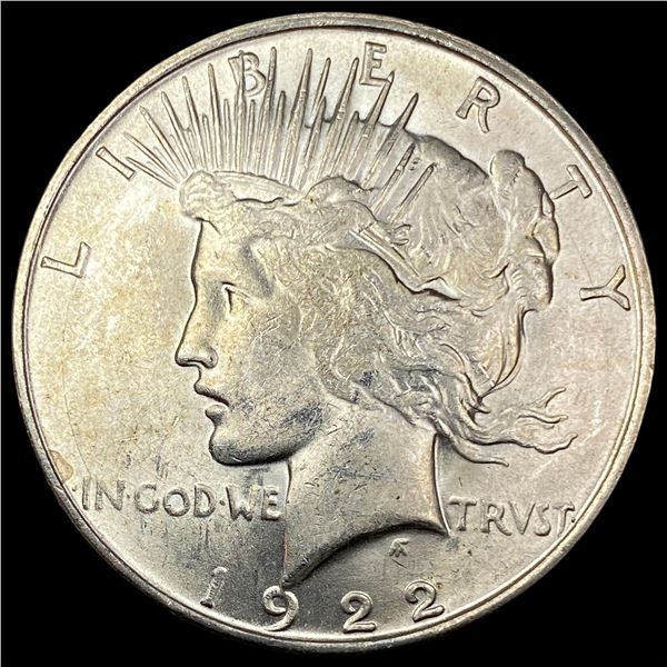 1922-D Silver Peace Dollar CHOICE AU