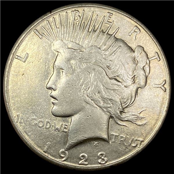 1923-S Silver Peace Dollar CHOICE AU