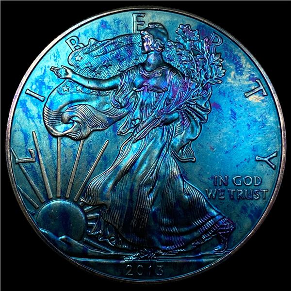 2013 Toned 1oz Silver American Eagle $1 SUPERB GEM BU