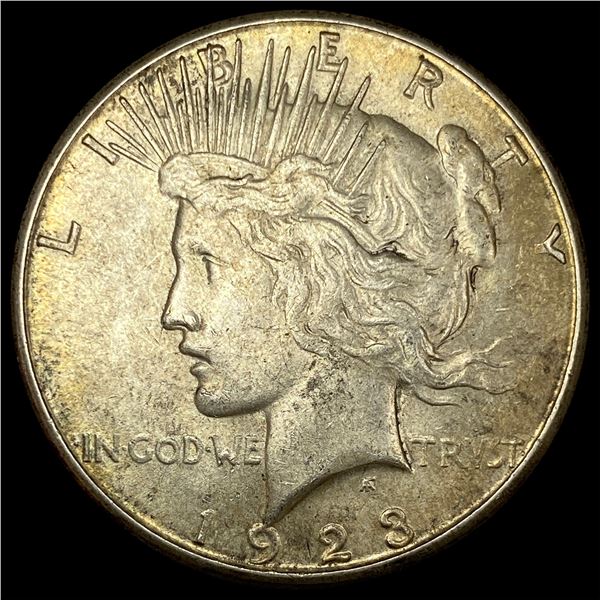 1923-S Silver Peace Dollar CHOICE AU