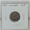 Image 1 : 1901 Canada Silver 10 Cent Coin