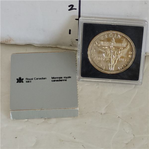 1982 Regina Cased RCM Silver Dollar