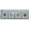 Image 1 : Lot of 4 US Silver 10 Cent Pieces