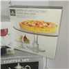 Image 2 : Brand New: Wine Decanter, Coffee Set, Charcuterie Board, Glass Footed Plate