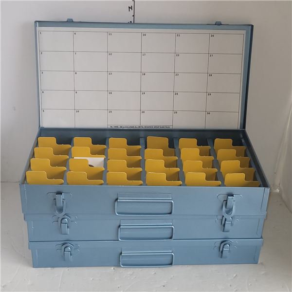 Lot of 3 Metal Coin Collector Boxes