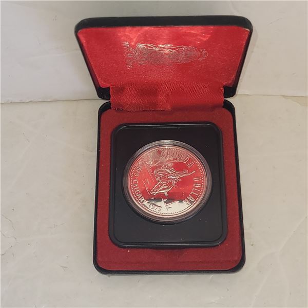 1875 - 1975 Calgary Cased Canada Silver Dollar