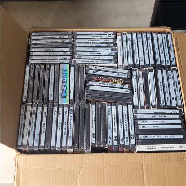 Box of New Sealed DVDs