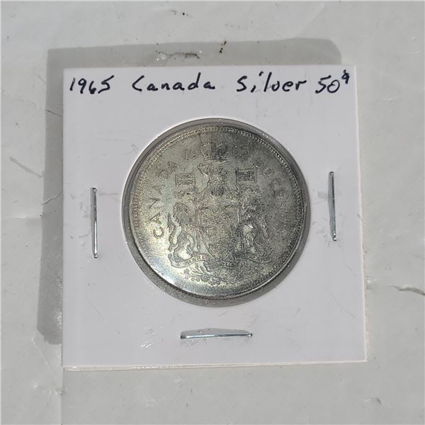 1965 Canada Silver 50 Cent Piece