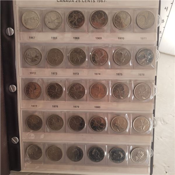 25 Cent Coin Album w/ 50 Coins