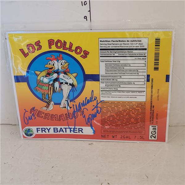 Giancarlo Esposito Gus Breaking Bad Los Pollos Hermanos Batter Label