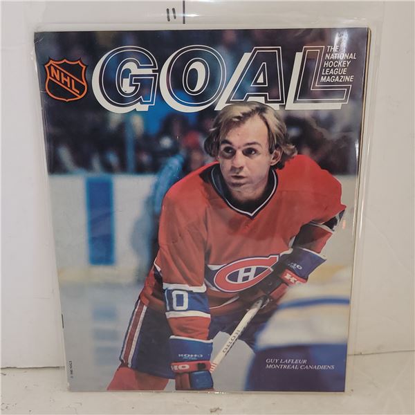 Vintage 1980 Guy LaFleur NHL Goal Hockey Magazine - Great Condition