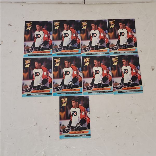 Lot of 10 Eric Lindros Fleer Ultra Rookie Cards - Mint