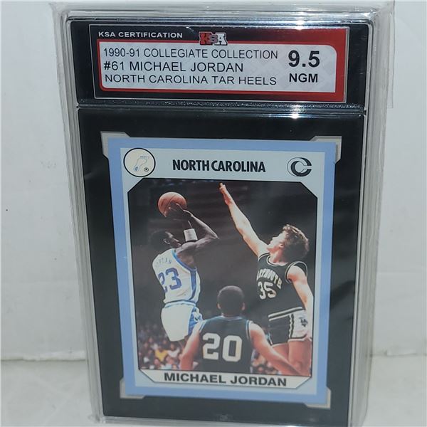 1990-91 Collegiate Collection #61 Michael Jordan North Carolina Tar Heels - greaded KSA 9.5 NGM