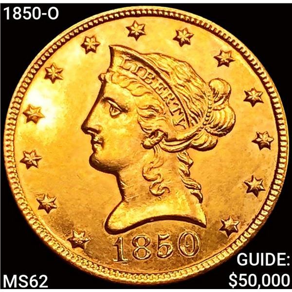 1850-O $10 Gold Eagle UNCIRCULATED