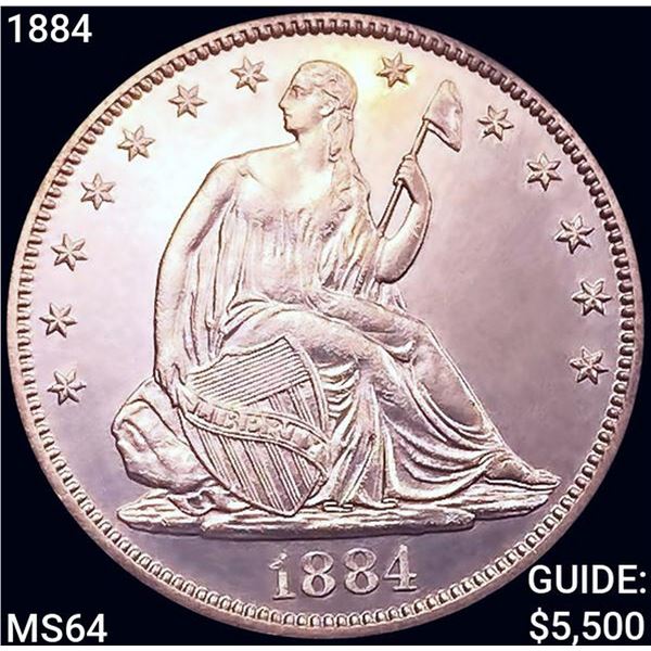 1884 Seated Liberty Half Dollar CHOICE BU